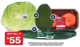 Pick n Pay Pick n pay - pnp english cucumber, crisp lettuce head, loose avocado and slicing tomatoes 2s offer