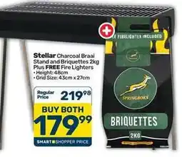Pick n Pay Stellar charcoal braai stand and briquettes offer