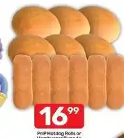 Pick n Pay Hotdog rolls or hamburger buns offer