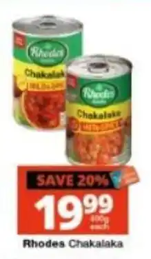 Checkers Rhodes Chakalaka offer