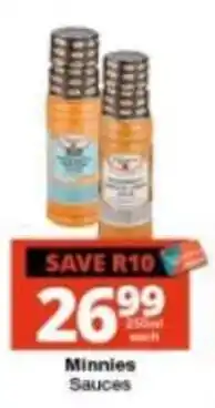 Checkers Minnies Sauces offer