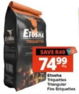 Etosha Triquettes Triangular Fire Briquettes