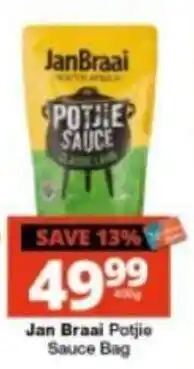 Checkers Jan Braai Potjie Sauce Bag offer
