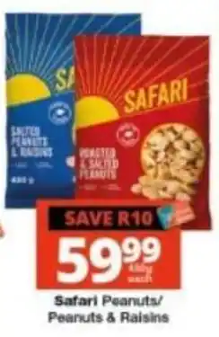 Checkers Safari Peanuts/ Peanuts & Raisins offer