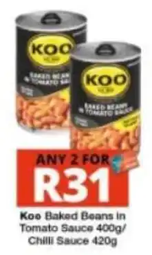 Checkers Koo Baked Beans in Tomato Sauce offer