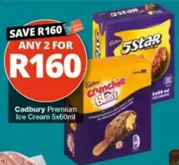 Checkers Cadbury Premium Ice Cream offer