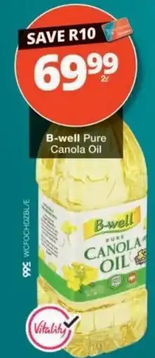 Checkers B-well Pure Canola Oil offer