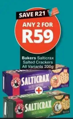 Checkers Bakers Salticraxy Salted Crackers offer