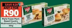 Checkers Fry's Frozen Plant-Based Country Mushroom/Curry Pies offer