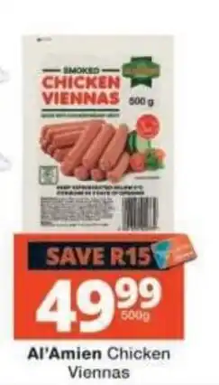 Checkers Al'Amien Chicken Viennas offer