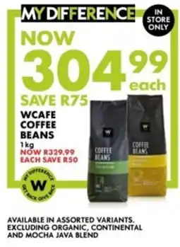 Woolworths WCAFE COFFEE BEANS offer
