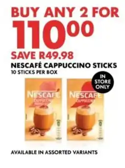 Woolworths Nescafe Cappuccino Sticks offer
