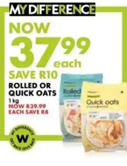 Woolworths Rolled or Quick Oats offer