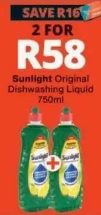 Checkers Sunlight Original Dishwashing Liquid offer
