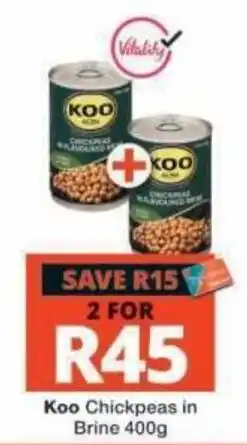 Checkers Koo Chickpeas in Brine offer