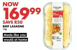 Woolworths ITALIAN BEEF LASAGNE offer