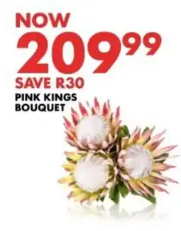 Woolworths Pink Kings Bouquet offer