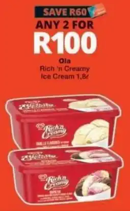 Checkers Ola Rich 'n Creamy Ice Cream offer
