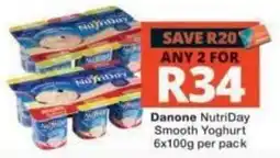 Checkers Danone NutriDay Smooth Yoghurt offer