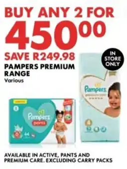 Woolworths Pampers Premium Range offer