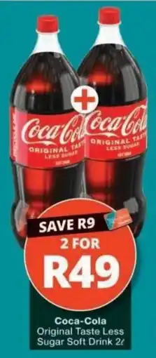 Checkers Coca-Cola Original Taste Less Sugar Soft Drink offer