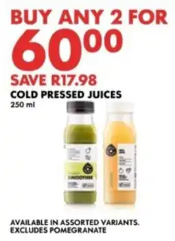 Woolworths Cold Pressed Juices offer