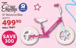 ToysRUs Reggies Princess 12" Balance Bike offer