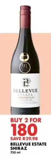 Woolworths Bellevue Estate Shiraz offer