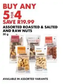 Woolworths Assorted Roasted & Salted and Raw Nuts offer