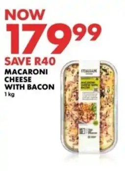 Woolworths ITALIAN MACARONI CHEESE WITH BACON offer