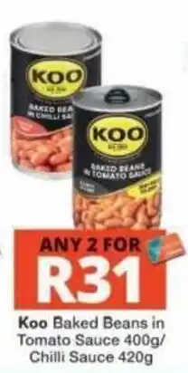 Checkers Koo Baked Beans in Tomato Sauce offer