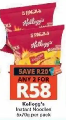 Checkers Kellogg's Instant Noodles offer