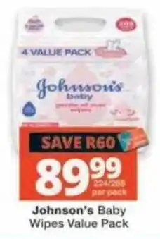 Checkers Johnson's Baby Wipes Value Pack offer