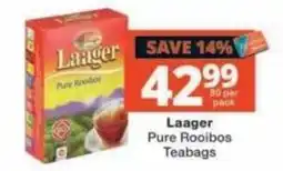 Checkers Laager Pure Rooibos Teabags offer