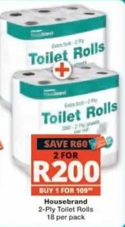 Checkers Housebrand 2-Ply Toilet Rolls offer