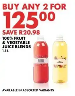 Woolworths 100% Fruit & Vegetable Juice Blends Assorted offer