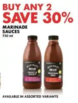 Woolworths Marinade Braai Sauces Assorted offer