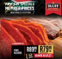 Bluff Meat Supply Bluff Meat Supply Pork Rashers offer
