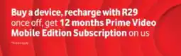 Shoprite Prime Video Mobile Edition Subscription offer