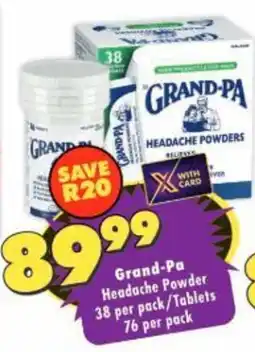 Shoprite Grand-Pa Headache Powder offer