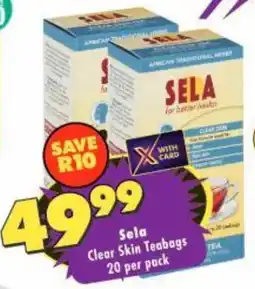 Shoprite Sela Clear Skin Teabags offer