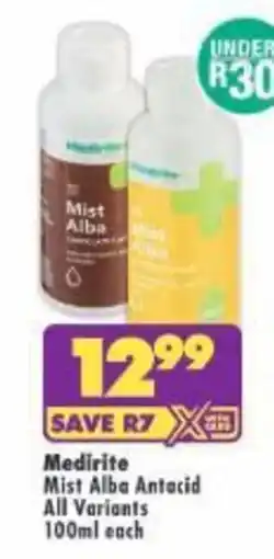 Shoprite Medirite Mist Alba Antacid offer