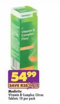 Shoprite Medirite Vitamin B Complex Citrus offer
