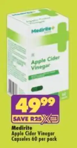 Shoprite Medirite Apple Cider Vinegar Capsules offer