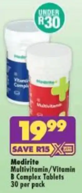 Medirite Multivitamin/Vitamin B Complex Tablets