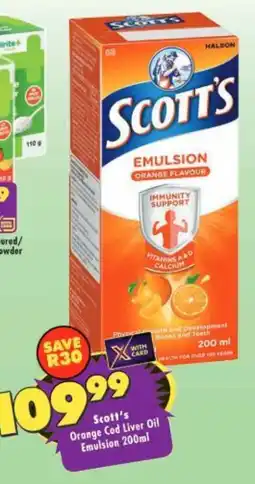 Shoprite Scott's Orange Cod Liver Oil Emulsion offer