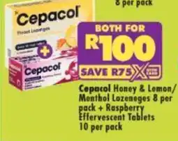 Shoprite Cepacol Honey & Lemon/Menthol Lozenges offer