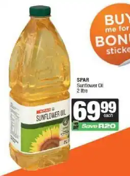 Spar SPAR Sunflower Oil offer