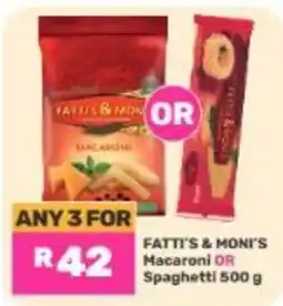 Game FATTI'S & MONI'S Macaroni OR Spaghetti offer
