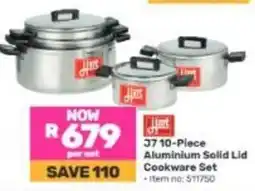 Game J7 10-Piece Aluminium Solid Lid Cookware Set offer